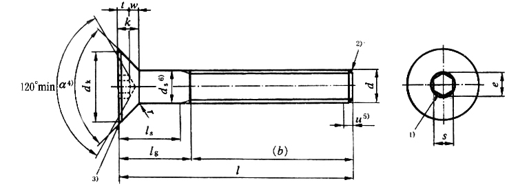 國(guó)標(biāo)號(hào)gb/70.3-2000內(nèi)六角沉頭螺絲，